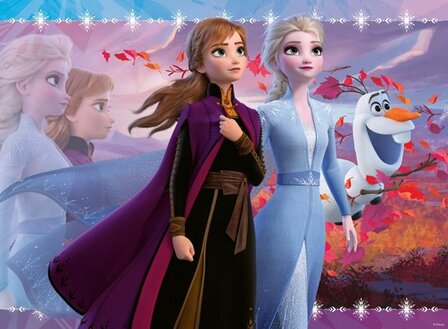 Disney Frozen 2 glitterpuzzel 100 stukjes XXL minimaal deukje