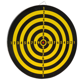 Dartbord met 6 pijlen 38cm.