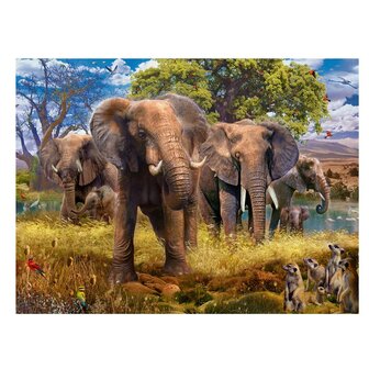 Ravensburger Olifantenfamilie puzzel 500 stukjes