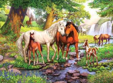 Ravensburger Paarden bij de rivier puzzel 300 stukjes XXL