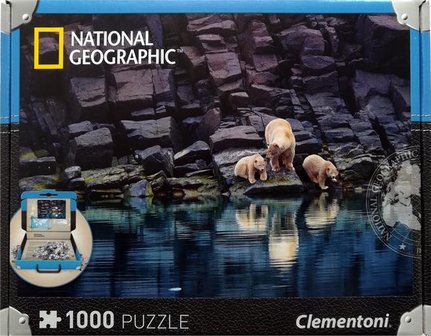 Clementoni National Geographic puzzel 1000 stukjes IJsberen op een rots