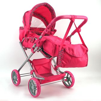 Poppenwagen Roze