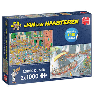 Jan van Haasteren puzzel 2-in-1 Hollandse Tradities 2x 1.000 stukjes