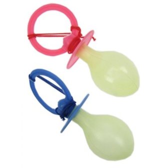 Jumbo fopspeen blauw of roze