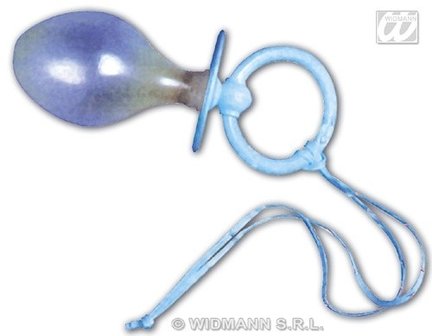 Jumbo fopspeen blauw of roze