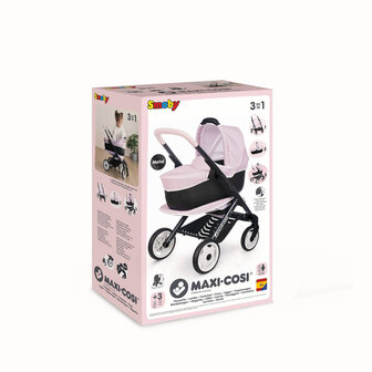 Smoby Maxi-Cosi Poppenwagen roze 3 in 1