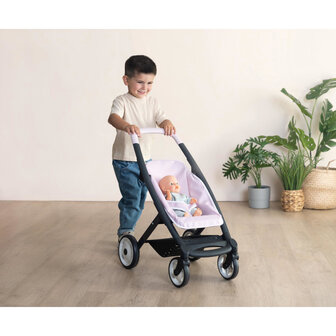 Smoby Maxi-Cosi Poppenwagen roze 3 in 1