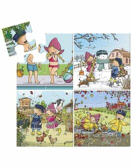 Fien en Teun puzzels 4-in-1