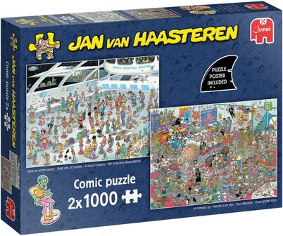 Jan van Haasteren puzzel 2-in-1 Geef ons de Ruimte &amp; Net als in de film 1.000 stukjes