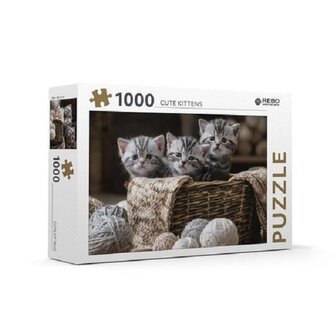 Rebo puzzel 1000 stukjes Cute Kittens