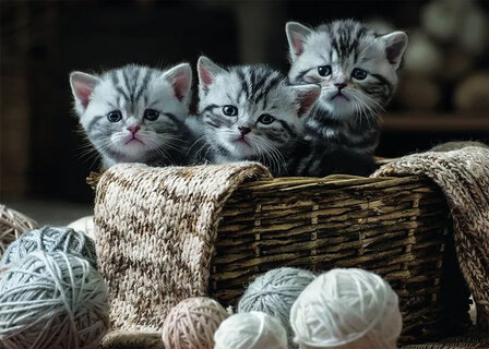 Rebo puzzel 1000 stukjes Cute Kittens