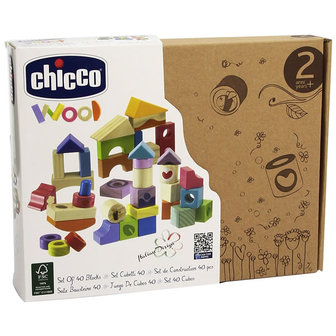 Chicco 40-delige houten blokkenset FSC-hout