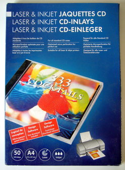 Etiketten A4 voor laser en inkjet printers CD-inlays