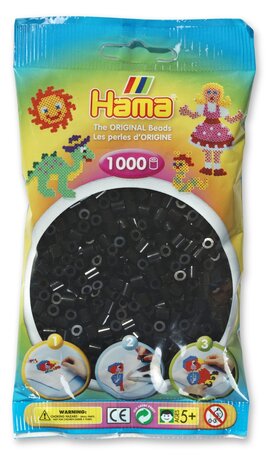 Strijkkralen Hama 1.000 stuks Zwart 207-18