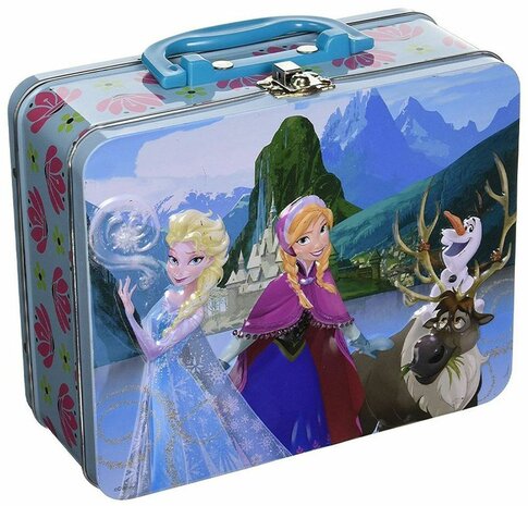  Disney Frozen metalen koffertje twee 3-D puzzels 48 stukjes