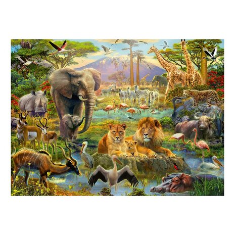 Ravensburger Dieren van de Savanne puzzel 200 stukjes XXL