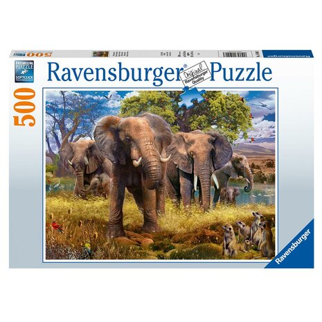 Ravensburger Olifantenfamilie puzzel 500 stukjes