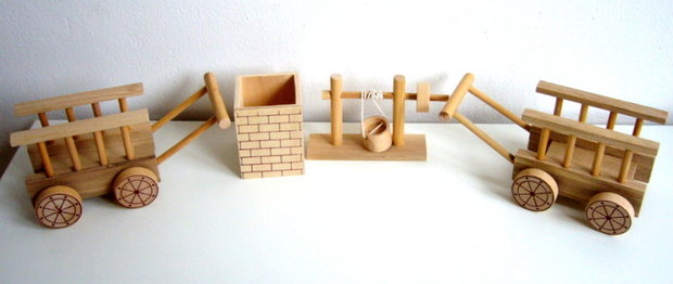 3-in-1 Houten meubels voor kasteel Charl's Toys
