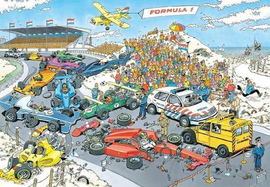 Jan van Haasteren puzzel 2.000 stukjes Formule 1 deukje