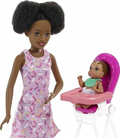 Barbie Skipper Babysitter donker Verjaardag kinderstoel