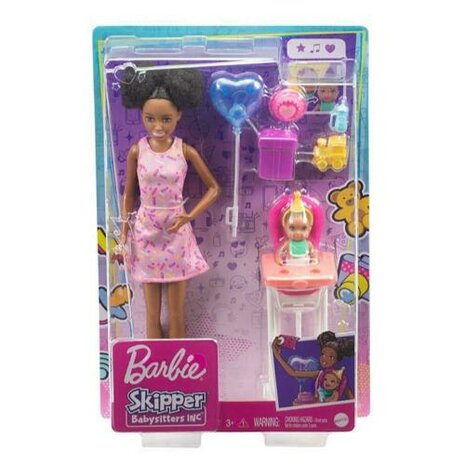 Barbie Skipper Babysitter donker Verjaardag kinderstoel