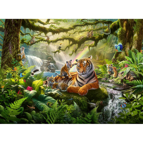 Ravensburger tijgers Jungle Wildlife Wonders puzzel 300 stukjes XXL 
