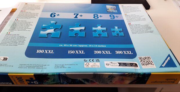 Ravensburger Unicorn eenhoorn puzzel 300 stukjes XXL gedeukte doos