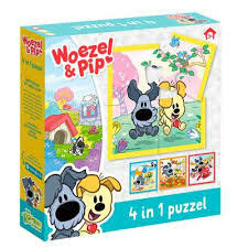 Woezel en Pip puzzels 4-in-1