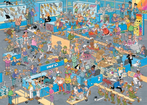 Jan van Haasteren puzzel 2-in-1 De Bouwmarkt & de Verbouwing 1.000 stukjes