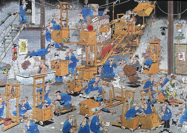 Jan van Haasteren Oldtimer puzzel Pakketstress 1000 stukjes