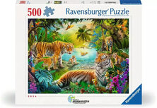 Ravensburger Tijgerfamilie in de Oase puzzel 500 stukjes