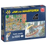 Jan van Haasteren puzzel 2-in-1 De Kaasmarkt & Skutsjesilen 1.000 stukjes